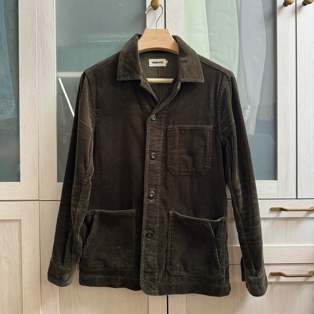 Olive Green Corduroy Chore Jacket